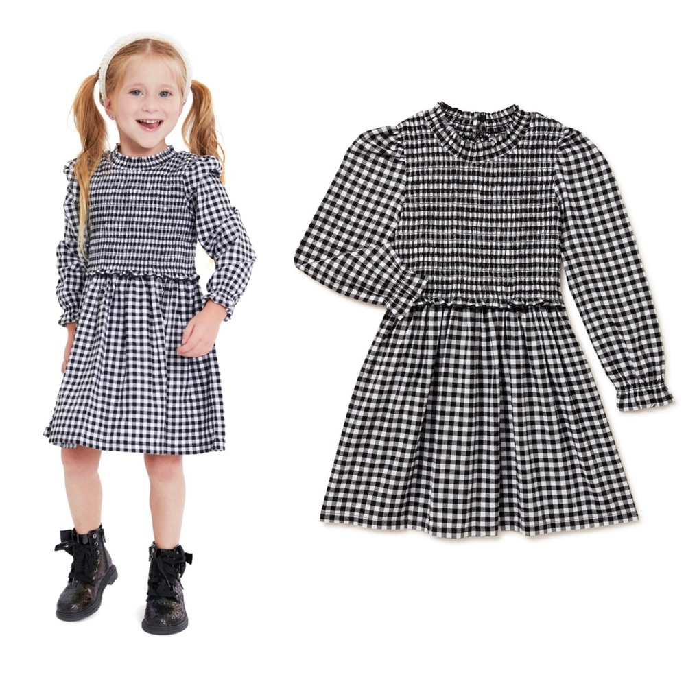 Wonder Nation girls Buffalo checker plaid dress